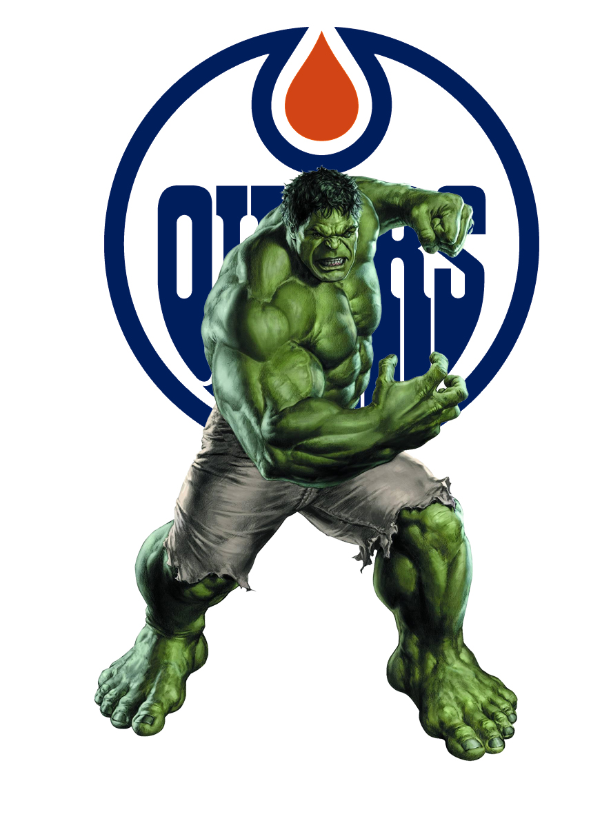 Edmonton Oilers Hulk Logo vinyl decal